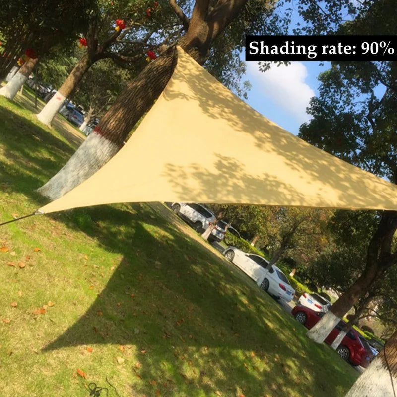 Brown Triangle Sun Shade Net 90% UV Block