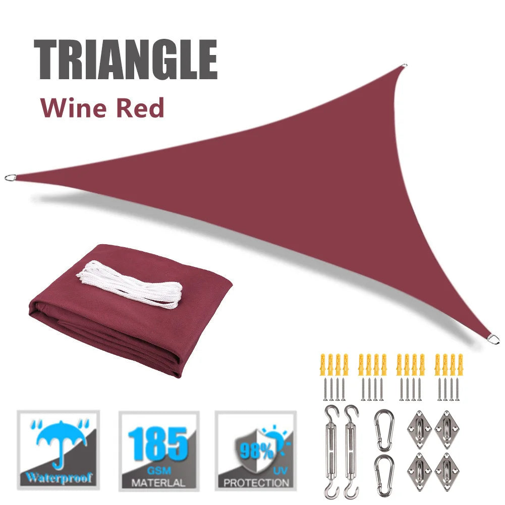 Triangle Waterproof Shade Sail 98% UV Block