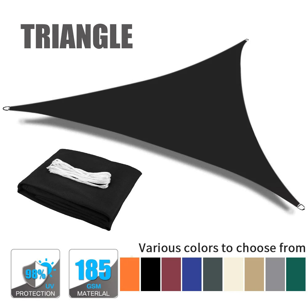 Triangle Sun Shade Sail 185gsm UV Block
