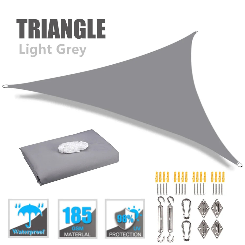 Triangle Waterproof Shade Sail 98% UV Block