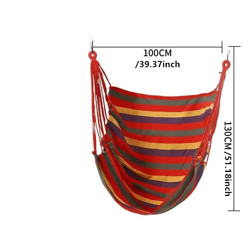 Striped Canvas Hanging Hammock Chair