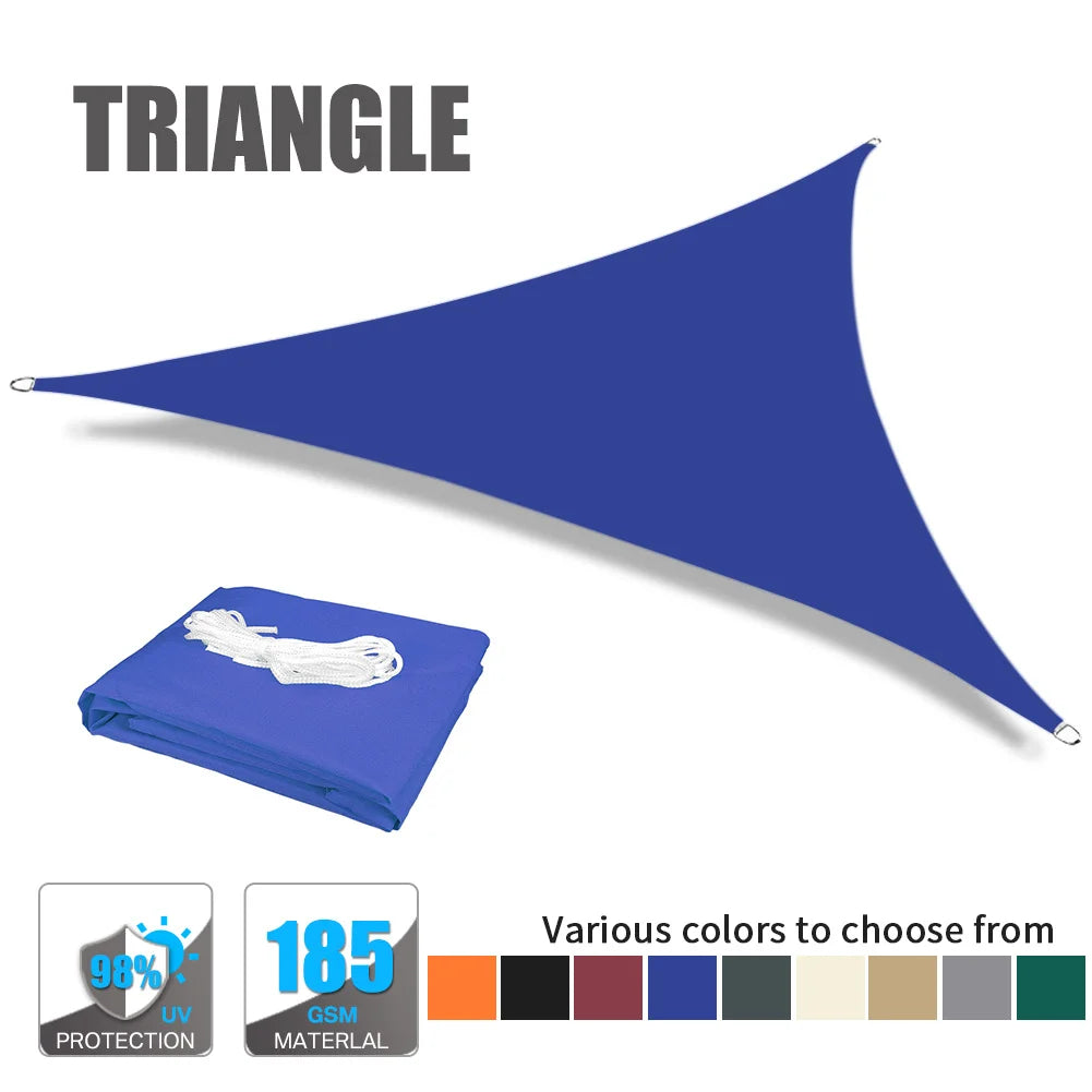 Triangle Sun Shade Sail 185gsm UV Block