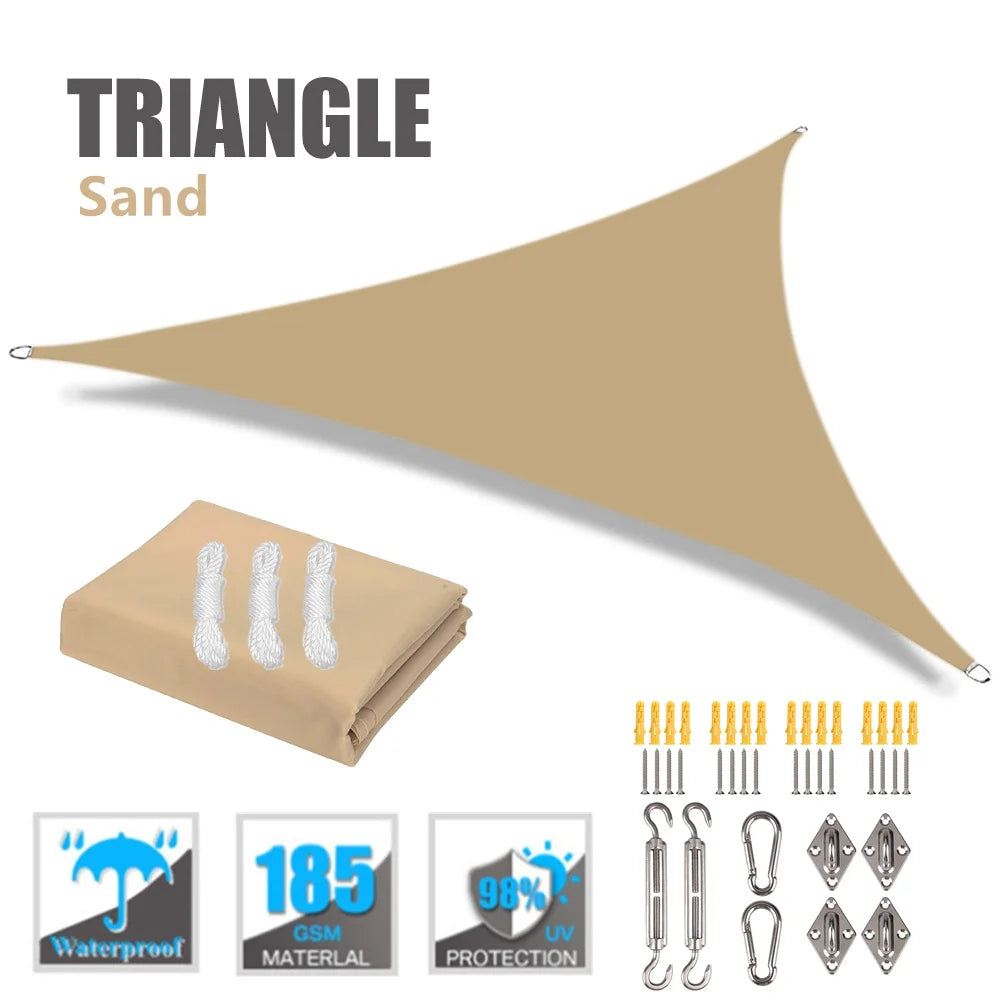 Triangle Waterproof Shade Sail 98% UV Block