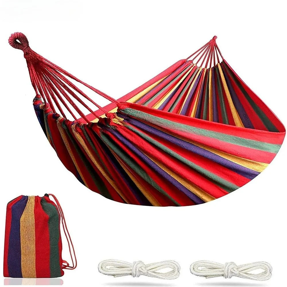 Double Cotton Hammock 2 Person With Tree Straps