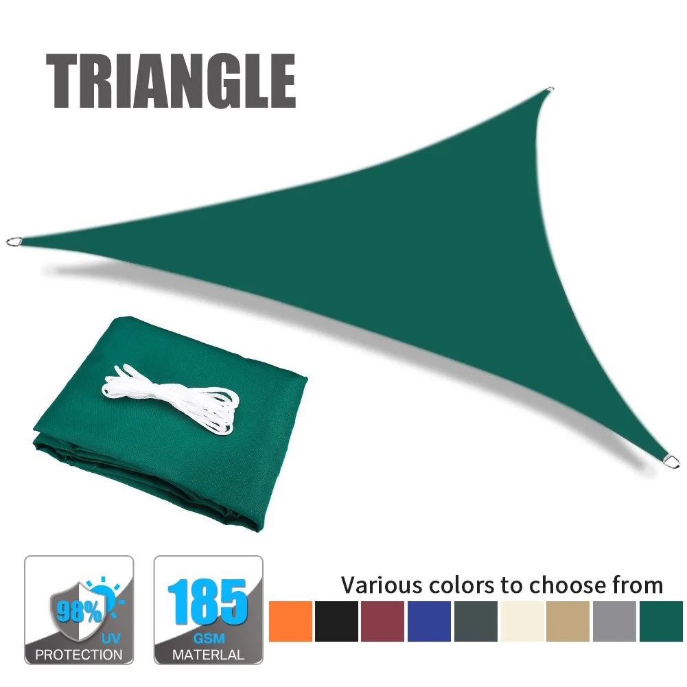 Triangle Sun Shade Sail 185gsm UV Block