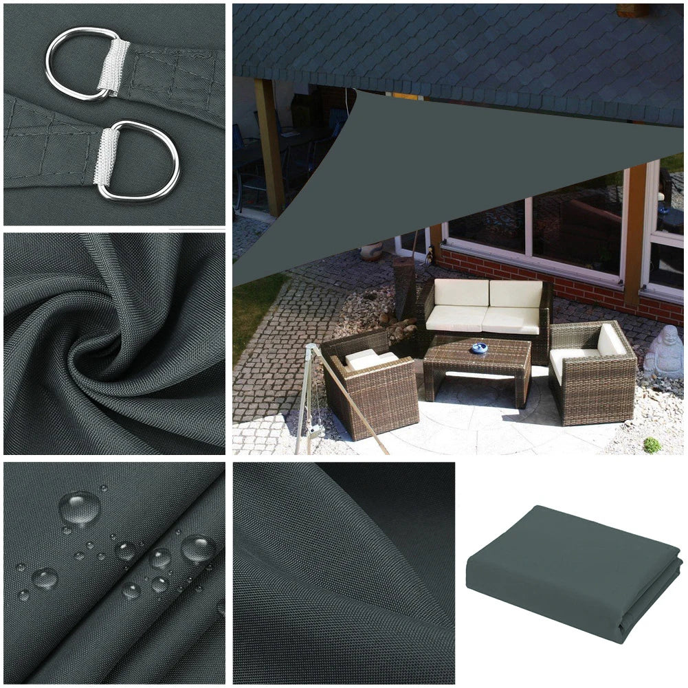 Large Triangle Waterproof Shade Sail - UV Protection