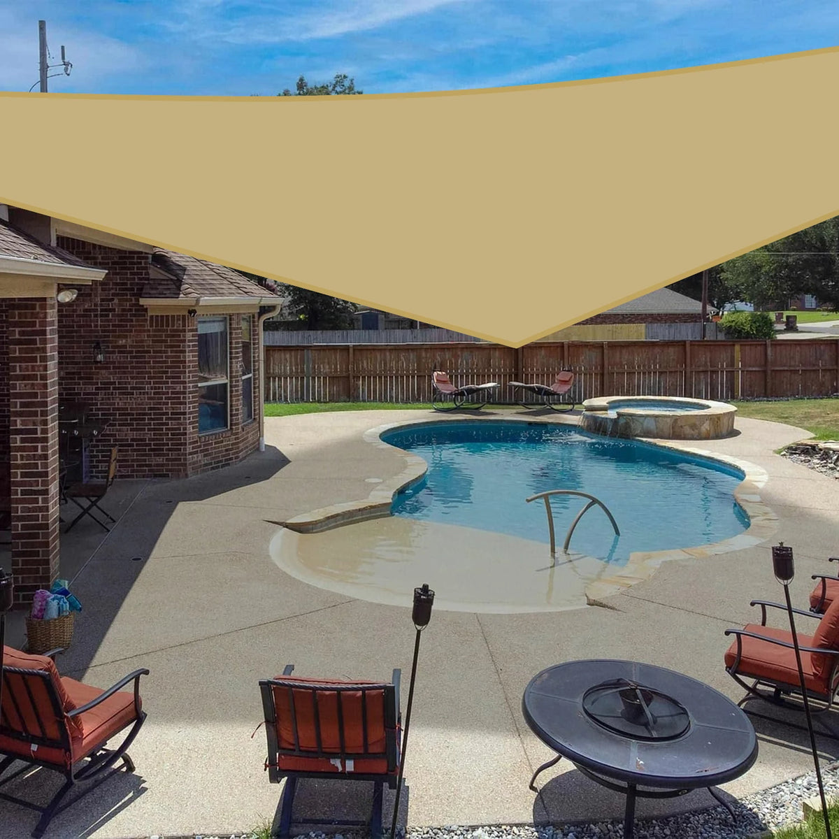 Triangle Waterproof Shade Sail - UV Block