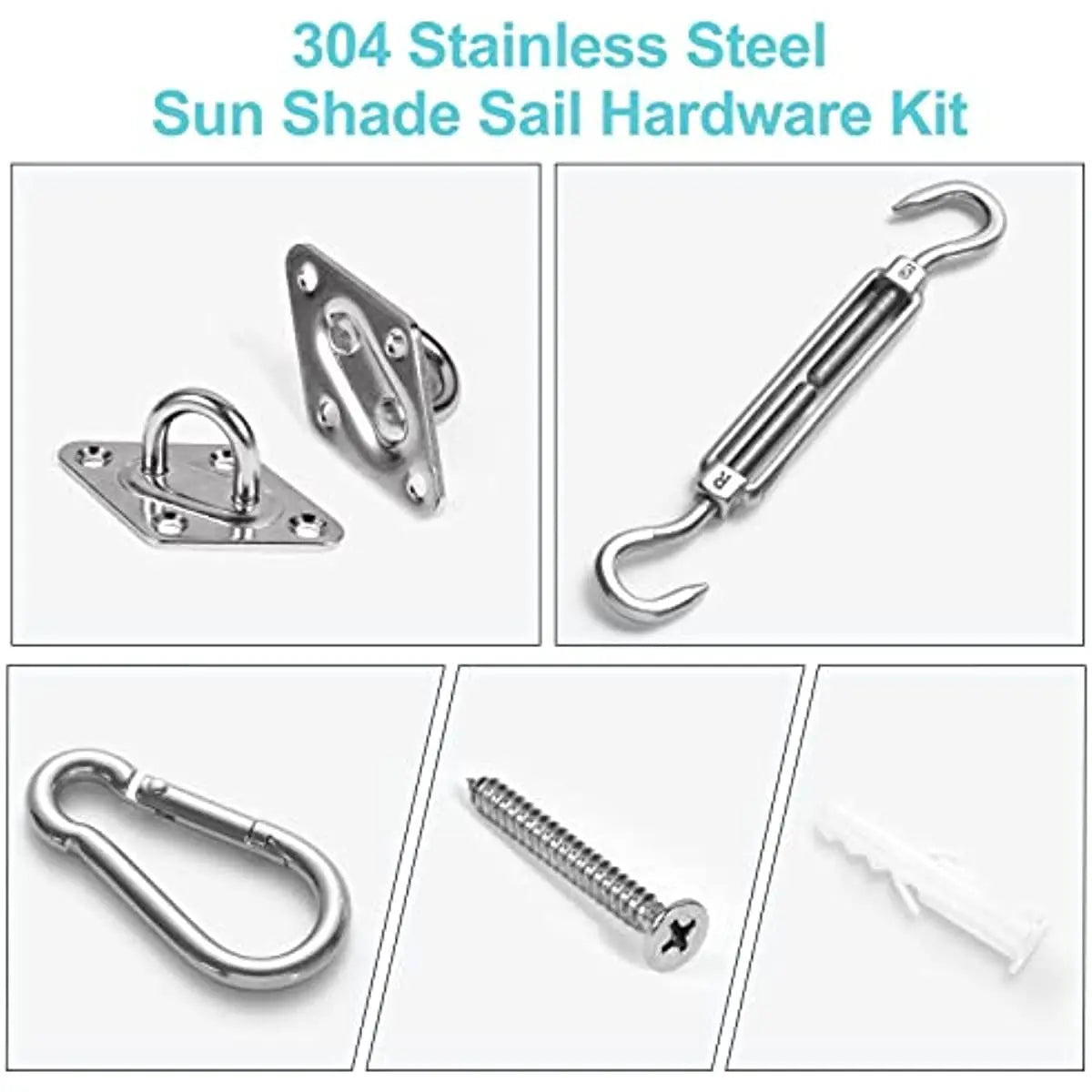 Stainless Steel Shade Sail Mounting Kit (8pc)