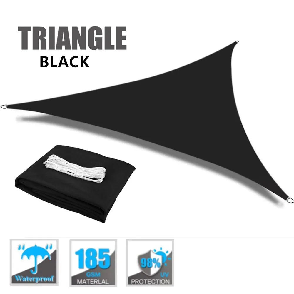 Large Triangle Waterproof Shade Sail - UV Protection