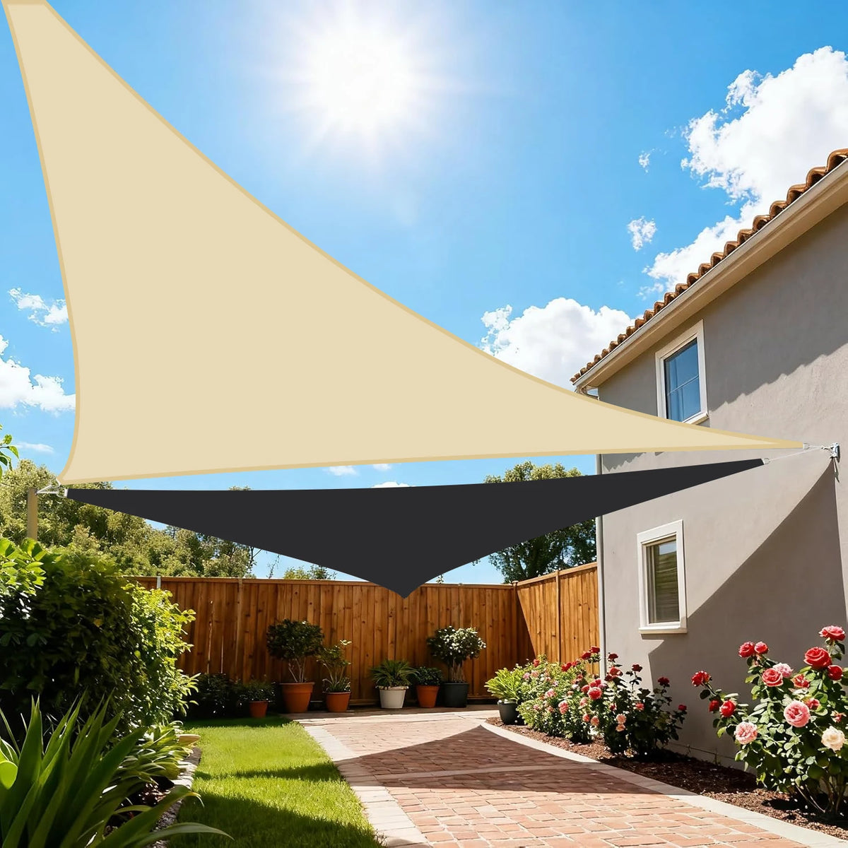 Triangle Waterproof Shade Sail - UV Block