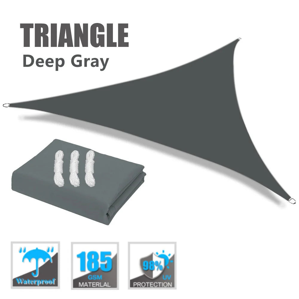 Triangle Waterproof Shade Sail 98% UV Block