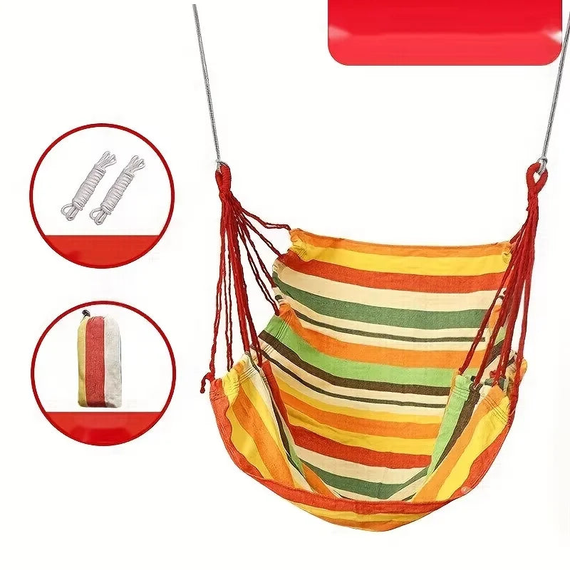 Striped Canvas Hanging Hammock Chair