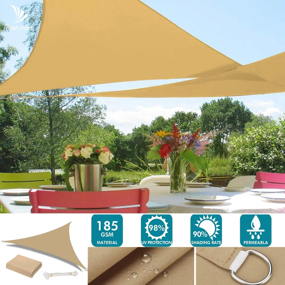 Triangle Waterproof Shade Sail 98% UV Block
