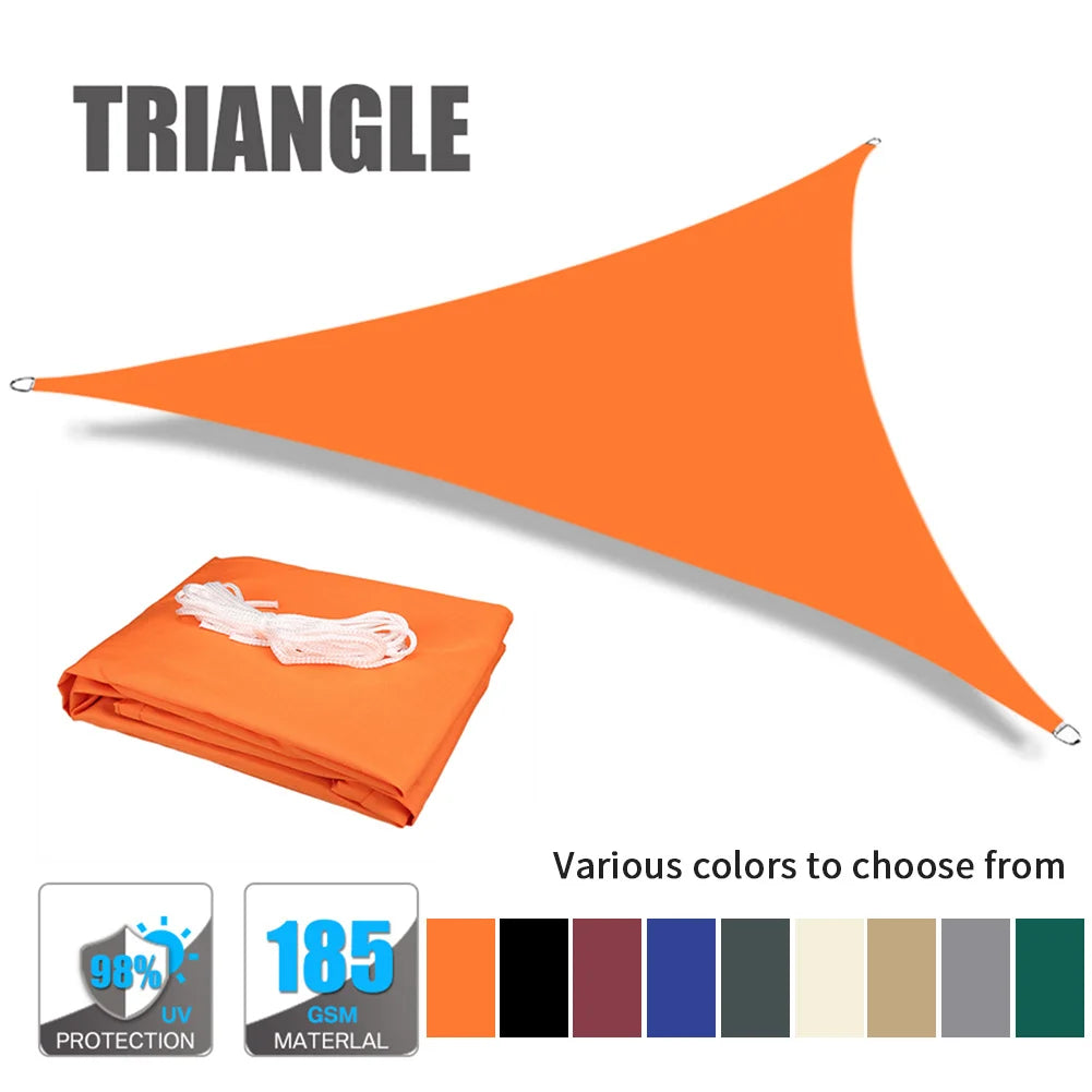 Triangle Sun Shade Sail 185gsm UV Block
