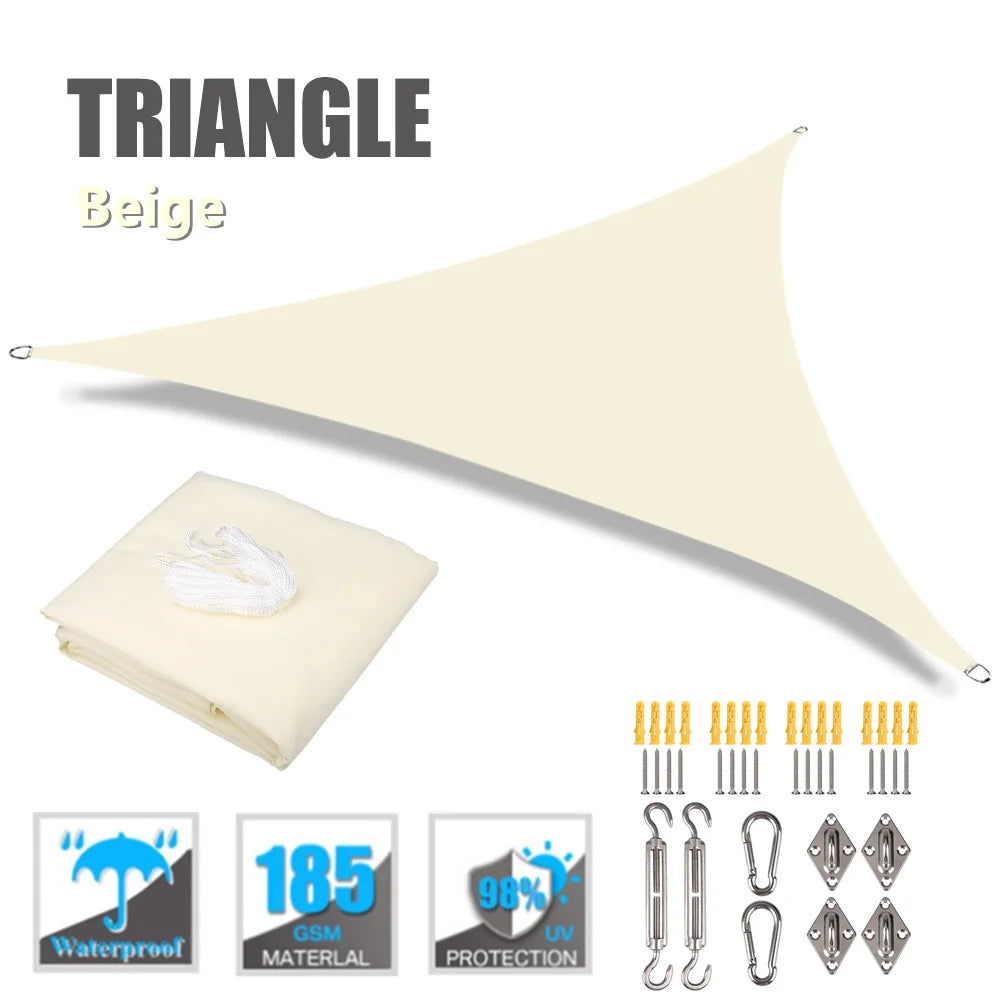 Triangle Waterproof Shade Sail 98% UV Block
