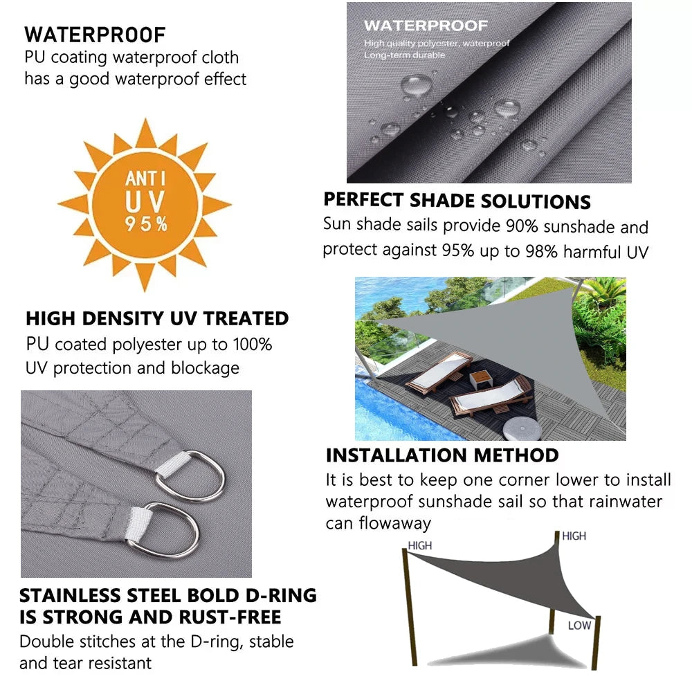 Right Angle Triangle Waterproof Shade Sail