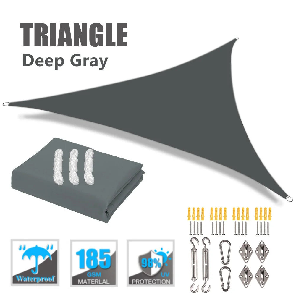 Triangle Waterproof Shade Sail 98% UV Block