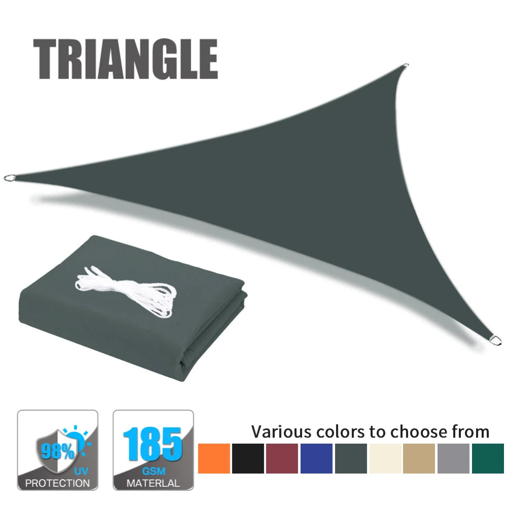 Triangle Sun Shade Sail 185gsm UV Block